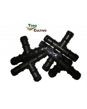 Te tubería de goteo de 16 mm. 50 unidades