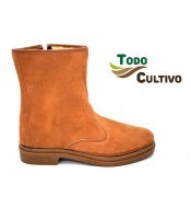 Bota Serraje con Cremallera y Forro.