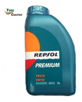 Aceite REPSOL Premium 5W40. 1 Litro.