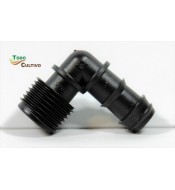 Codo rosca macho 1/2"-16 mm.
