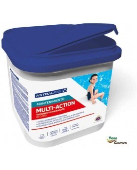 Cloro Multiacción Astral. 5 kg. en pastillas-tabletas.